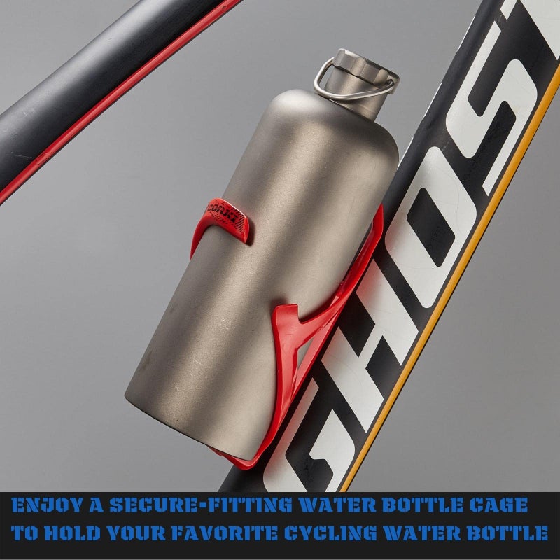 Corki Cycles Bike Water Bottle Holder Right Side Load Water Bottle Cage for Road, MTB, Gravel Bicycle Red 2 Pack - Image 5